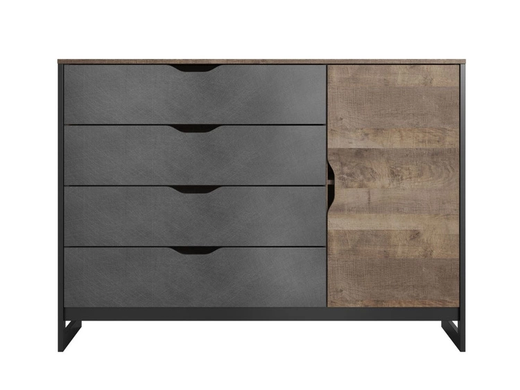 Kommode mit Türen und Schubladen Denis Dunkelbraun