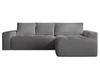 Ecksofa L-Form Rechts mit Schlaffunktion und Bettkasten Portland Grau