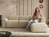 Ecksofa L-Form Rechts Eluno Beige