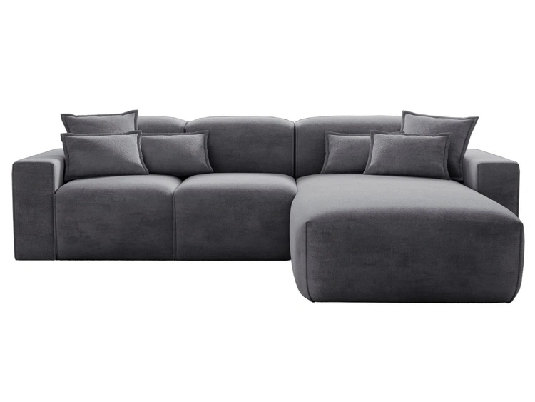Ecksofa L-Form Rechts Moderne Ecksofa Leni Dunkelgrau