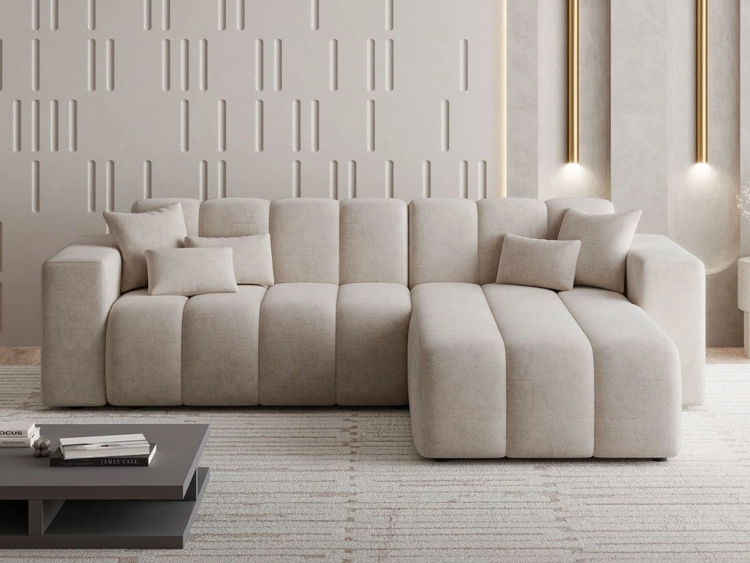 Ecksofa L-Form Rechts Nork Beige