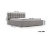 Polsterbett mit Bettkasten und Lattenrost 120x200 Hugo Beige