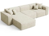 Ecksofa L-Form Links Arizona Beige