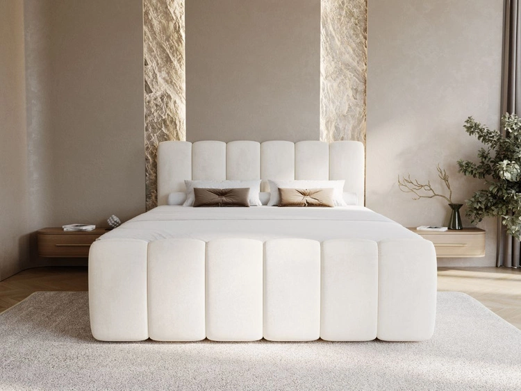 Boxspringbett mit Bettkasten 180x200 Cloud Beige