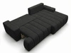 Ecksofa L-Form Rechts mit Schlaffunktion und Bettkasten Caleo Schwarz