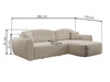 Ecksofa L-Form mit Schlaffunktion und Bettkasten Avessio Grau