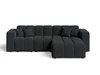 Ecksofa L-Form Rechts Moderne Ecksofa Loopo Schwarz