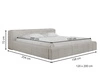 Polsterbett mit Bettkasten und Lattenrost 120x200 Lipari Braun
