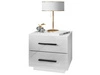 Nachttisch mit zwei Schubladen Nuveo Lux Weiß Hochglanz