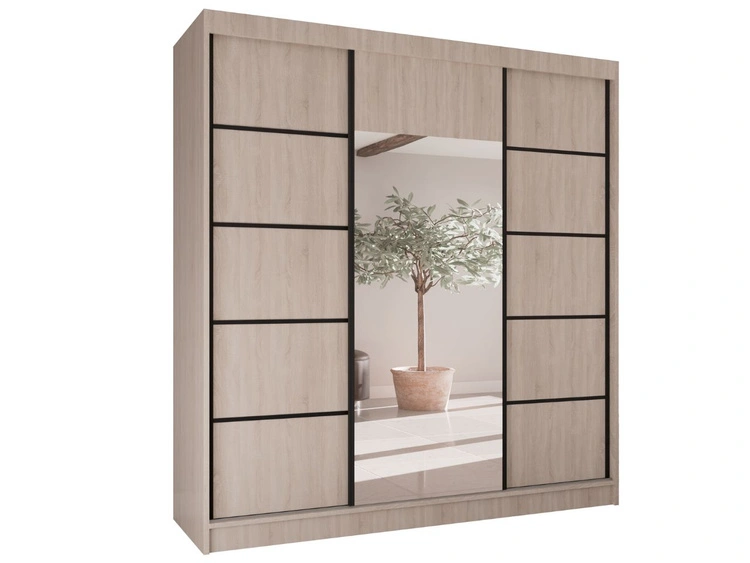 Eiche Sonoma \ Schwarze Sprossen