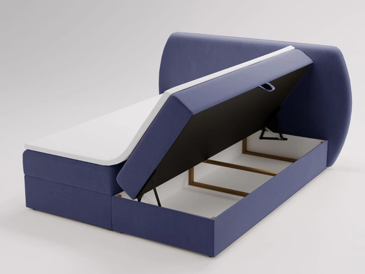 Boxspringbett mit Bettkasten 180x200 Bogota Dunkelblau