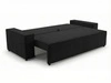 Schlafsofa mit Bettfunktion und Bettkasten Sivra Schwarz