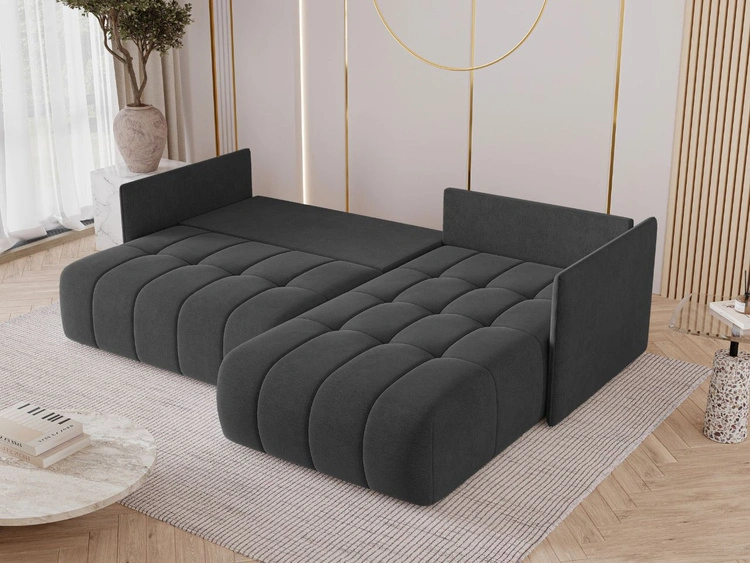 Ecksofa L-Form mit Schlaffunktion und Bettkasten Ardi Anthrazit