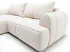 Ecksofa L-Form Links mit Schlaffunktion und Bettkasten Bonno Creme 