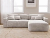 Ecksofa L-Form Rechts Moderne Ecksofa Leni Hellgrau