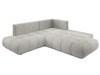 Ecksofa mit Schlaffunktion und Bettkasten Links Kair Hellgrau