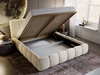 Polsterbett mit Bettkasten und Lattenrost 160x200 Cloud Beige
