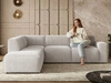 Ecksofa L-Form Links Eluno Grau