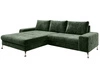 Ecksofa L-Form Links mit Schlaffunktion und Bettkasten Tonny Dunkelgrün