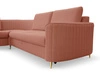 Ecksofa L-Form Rechts mit Schlaffunktion und Bettkasten Limon Orange