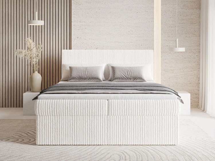 Boxspringbett mit Bettkasten 200X200 Brisa Creme