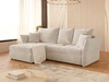 Ecksofa L-Form mit Schlaffunktion und Bettkasten Lino Beige