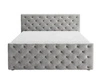 Boxspringbett mit Bettkasten 140x200 Montego Hellgrau