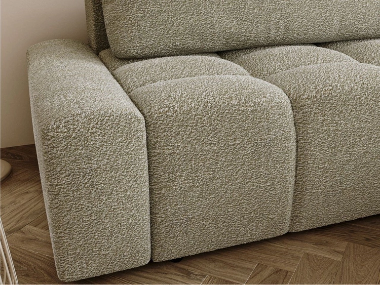 Ecksofa L-Form Rechts mit Schlaffunktion und Bettkasten Lana Beige
