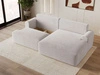 Ecksofa L-Form mit Schlaffunktion und Bettkasten Serene Rechts Grau