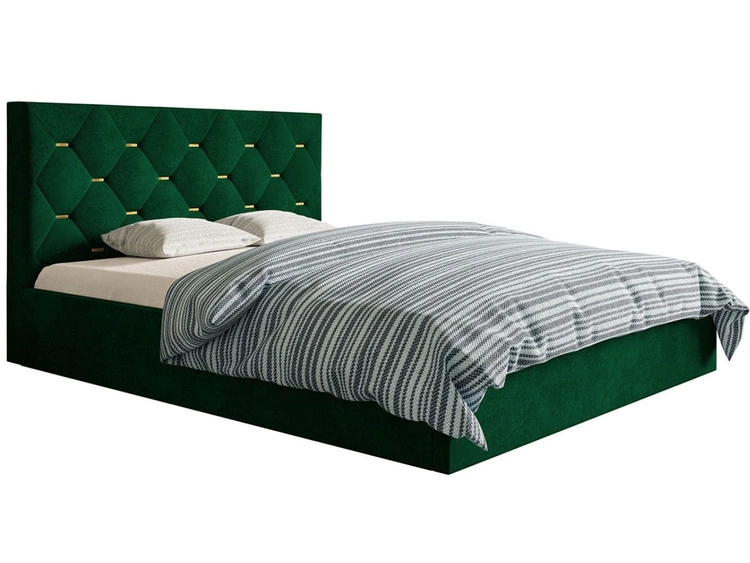 Polsterbett mit Bettkasten und Lattenrost 160x200 Salento Grün