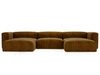 Wohnlandschaft Universell Moderne Cord Ecksofa Landi Honigfarben