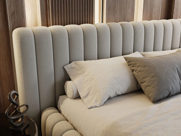 Polsterbett mit Bettkasten und Lattenrost 180x200 Bliss Grau