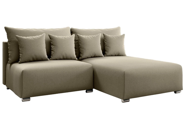 Ecksofa L-Form Rechts mit Schlaffunktion und Bettkasten Ronni Beige