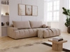 Ecksofa L-Form mit Schlaffunktion und Bettkasten Havi Rechts Beige