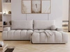 Ecksofa L-Form mit Schlaffunktion und Bettkasten Havi Rechts Hellgrau