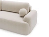 Ecksofa L-Form Links mit Schlaffunktion und Bettkasten Aurio Creme
