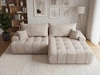 Ecksofa L-Form mit Schlaffunktion und Bettkasten Tulio Rechts Beige