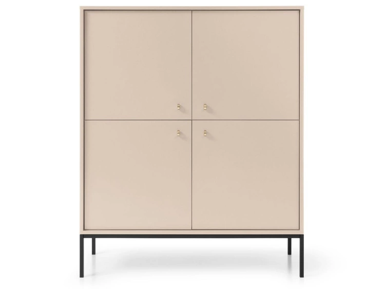 Türkommode mit Schwarz Metallbeinen Amor Beige