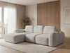 Ecksofa L-Form mit Schlaffunktion und Bettkasten Avelin Links Grau
