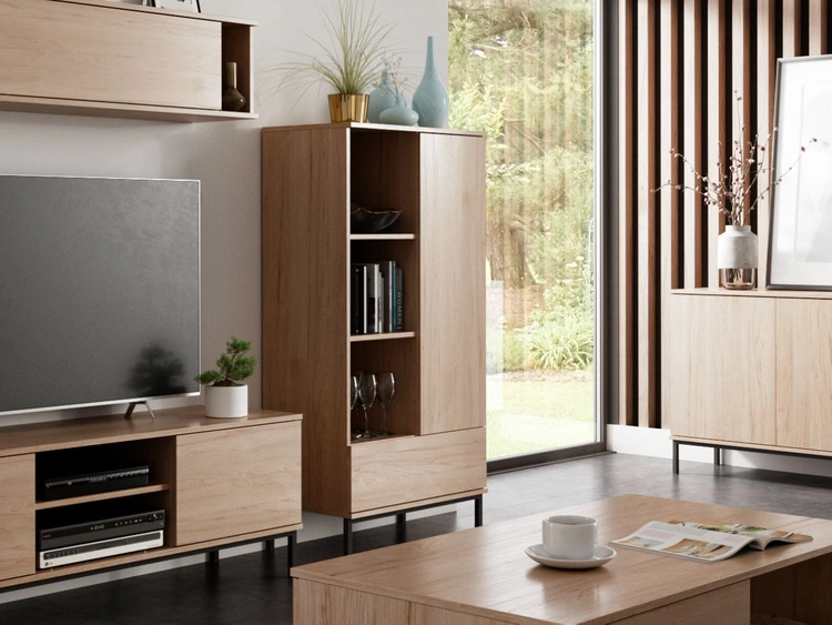 Regal mit Schublade und Türen Soroko Hickory