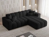 Ecksofa L-Form Rechts Nork Schwarz