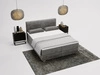 Boxspringbett mit Bettkasten 180x200 Forte Grau