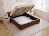 Polsterbett mit Bettkasten und Lattenrost 120x200 Cloud Low Braun
