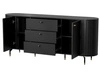 Kommode mit Türen und Schubladen Soria Schwarz mat