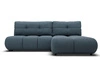 Ecksofa mit Schlaffunktion und Bettkasten Rechts Milet Dunkelblau