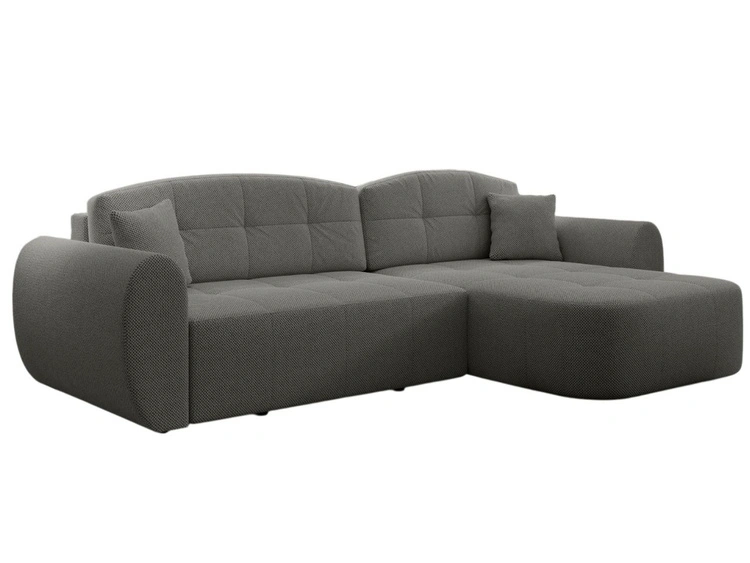 Ecksofa L-Form mit Schlaffunktion und Bettkasten Avessio Grau