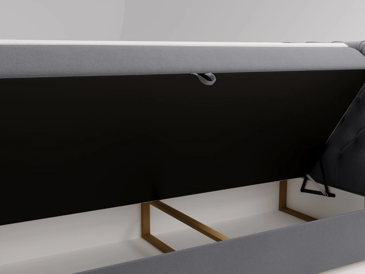 Boxspringbett mit Bettkasten 140x200 Montego Grau