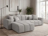 Ecksofa L-Form Links Nork Grau
