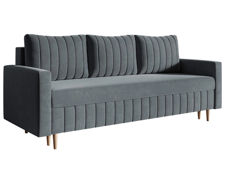 Schlafsofa mit Bettfunktion und Bettkasten Castelo Dunkelgrau