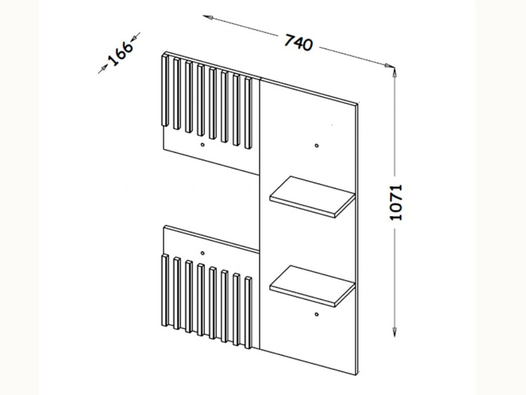 Set industrial Wohnzimmermöbel Lavore Wotan Eiche, Schwarz matt